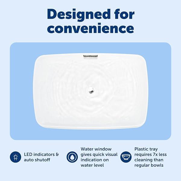 PETSAFE VIVA PET FOUNTAIN FOR CATS AND DOGS 4.1L/140 OZ, INDOOR CAT WATER FOUNTAIN WITH ULTRA QUIET PUMP, DISHWASHER SAFE, EASY TO CLEAN, WATER FILTERS INCLUDED