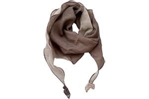 Vintage Charm Two Tone Cotton Linen Bandana Scarf Women's Winter Headscarf Warm Breathable Double Layer Design Shawl Two Tone