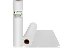 LOCONHA Wrapping Paper, Craft Paper, White Kraft Paper Roll 17.8"x 100ft for Gift Wrapping, Floor Covering, Bulletin Board, Arts Crafts, Bouquet Flower, Table Runner, Poster, Packing Paper for Moving Supplies