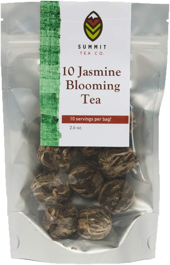 Summit Tea - 10 Green Blooming Flower Tea-NOW Carnation and Green Tea! Wonderful aroma and flavor!