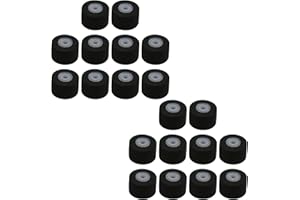 BQLZR Recorder Pinch Rollers Bearing Guide Pulley Wheel 10x6.5x1.5mm Black Pack of 20