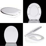 MASS DYNAMIC Oval White Toilet Seat Soft Close Quick Release 450x370mm view 5