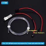 PATIKIL 3mm x 1m PMMA Side Glow Fiber Optic Cable Kit Warm White LED 12V view 4