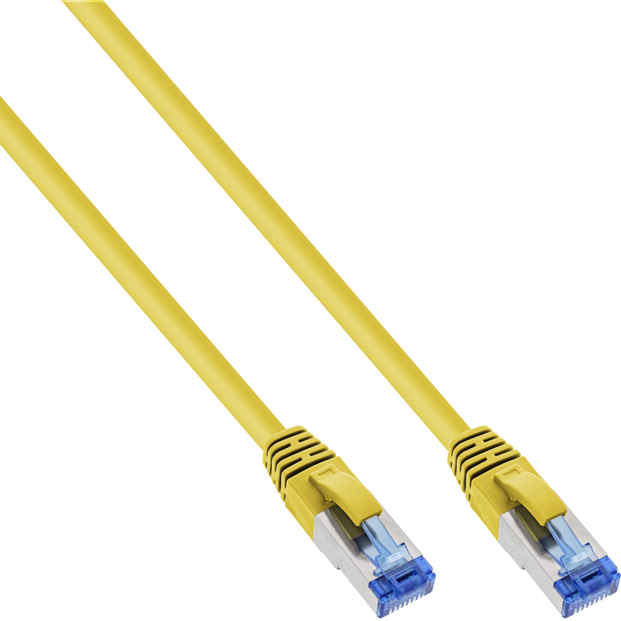 InLine 76800Y Patch Cable S/FTP (PiMf), Cat.6A, 500MHz, Halogen-Free, Copper, Yellow, 10m