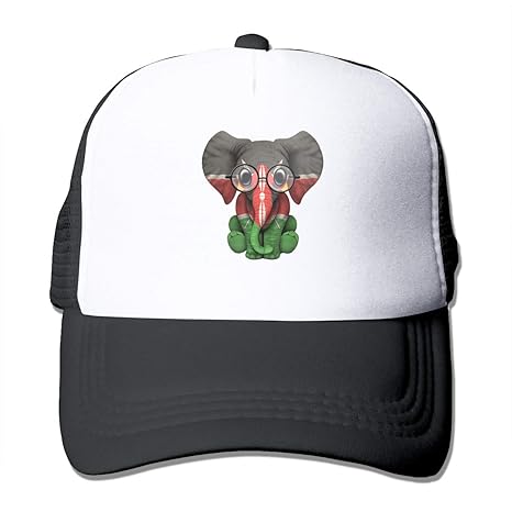 Osmykqe Kenyan Flag Glasses Baby Elephant Ice 2 Breathable and Comfortable Baseball Caps Sports Cap Adjustable