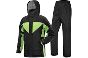 iCreek Motorcycle Rain Suit for Men and Women Waterproof Anti-storm Raincoat High Visibility Rain Gear