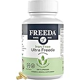 Freeda Maximum Strength Multivitamin – High Potency Daily Supplement for Active Adults (Men & Women) – Iron Free – SCD Diet Compatible – 120 Capsules – Ultra-Freeda