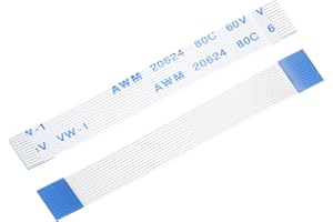 MECCANIXITY FFC FPC Flat Flexible Cable, 12 Pin 0.5mm Pitch 50mm Long (A Type) for LCD 3D Printer Camera DVD TV Laptop Audio Pack of 10