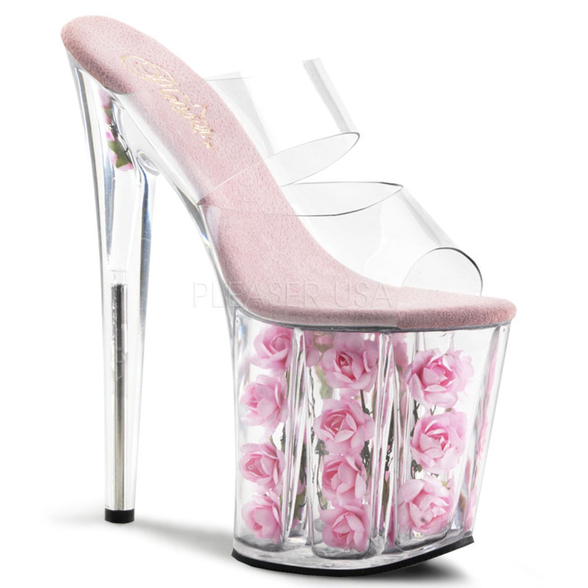 baby pink pleaser heels