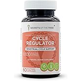 Secrets of the Tribe Cycle Regulator 60 Capsules, 1000 mg, Vitex,Partridgeberry, Lady's Mantle, Black Cohosh, Yarrow, Dong Quai. Women's Health Formula (60 Capsules)