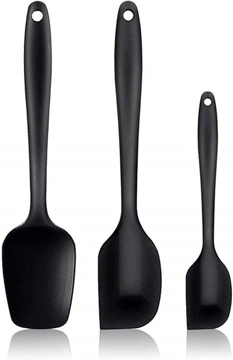 Amazon Co Jp Alioay シリコンヘラ 耐熱 スパチュラ ゴムベラ 製菓道具 お菓子作り キッチンツール 調理器具 へら スパチュラ 料理用シリコンヘラ ３本セット ブラック ホーム キッチン