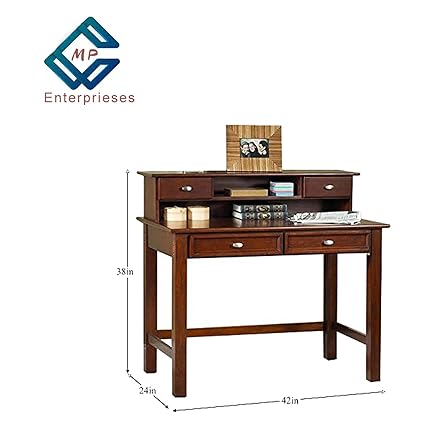 MP Enterprieses Sheesham Wood Writing Study Table for Home | Study Dask | Brown