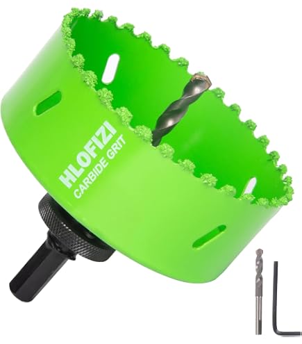 4-3/8\" Recessed Light Carbide Grit Hole Saw W/ Pilot Bit