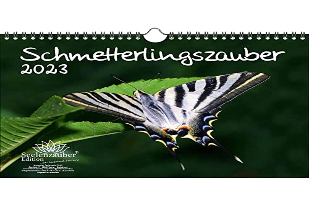 Butterfly Magic DIN A4 Calendar for 2023 Butterfly - Soul Magic, Multi-Colour, KN2023-4W-0020-D-0