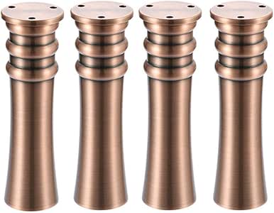 QXHELI Juego de 4 Patas de Metal para Muebles, Altura Ajustable, Patas