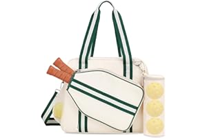 Movker Pickleball Bag Paddle Cover Pocket Tote Bag with External Ball Bag and Adjustable Shoulder Strap Gym Equipment