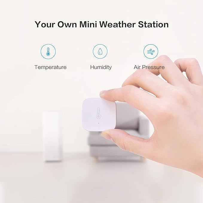 Aqara Temperature & Humidity Sensor, for Weather Change Alarm & Smart Home Automation, Compatible with Apple HomeKit, Wireless Mini Thermometer Hygrometer, ...