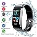 2018 New Updated Fitness Tracker with Pedometer Heart Rate Monitor Calories Burned Smart Bracelet Bluetooth IP67 Waterproof Color Screen for Android and iOS iPhone Kids Men Women