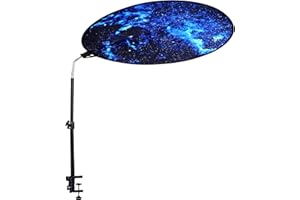 VSUNTENT Office Cubicle Desk Shade Anti-Glare Cover Light Sensitive Professionals Cubicle Light Blocker for Workspaces Desk Canopy 36" Circular Shading Light Shade with Clamp