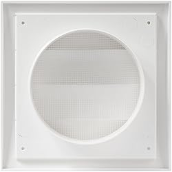 White Exhaust Hood Vent 5'' Inch with Built-in Pest