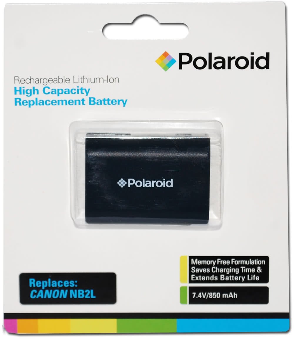 Amazon.com : Polaroid High Capacity Canon NB2L Rechargeable Lithium  Replacement Battery (Compatible With: Canon XT, XTi, PowerShot G7, G9, S30,  S40, S45, ...