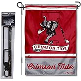 Alabama Crimson Tide Vintage Retro Throwback Garden Flag with Stand Holder