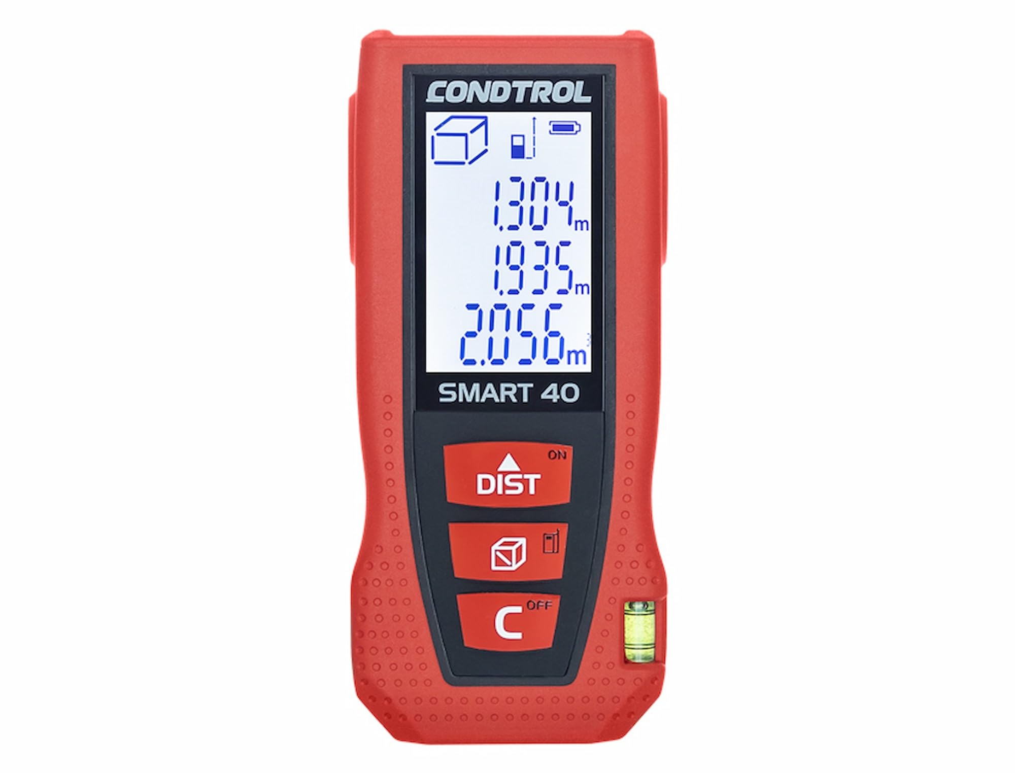 CONDTROL - SMART40 Range Finder - Range 0.05 to 40 Meters - Precise Measurement - Red Laser - IP54 Protection - LCD Screen - 2 Year Warranty - Delivered with Accessories