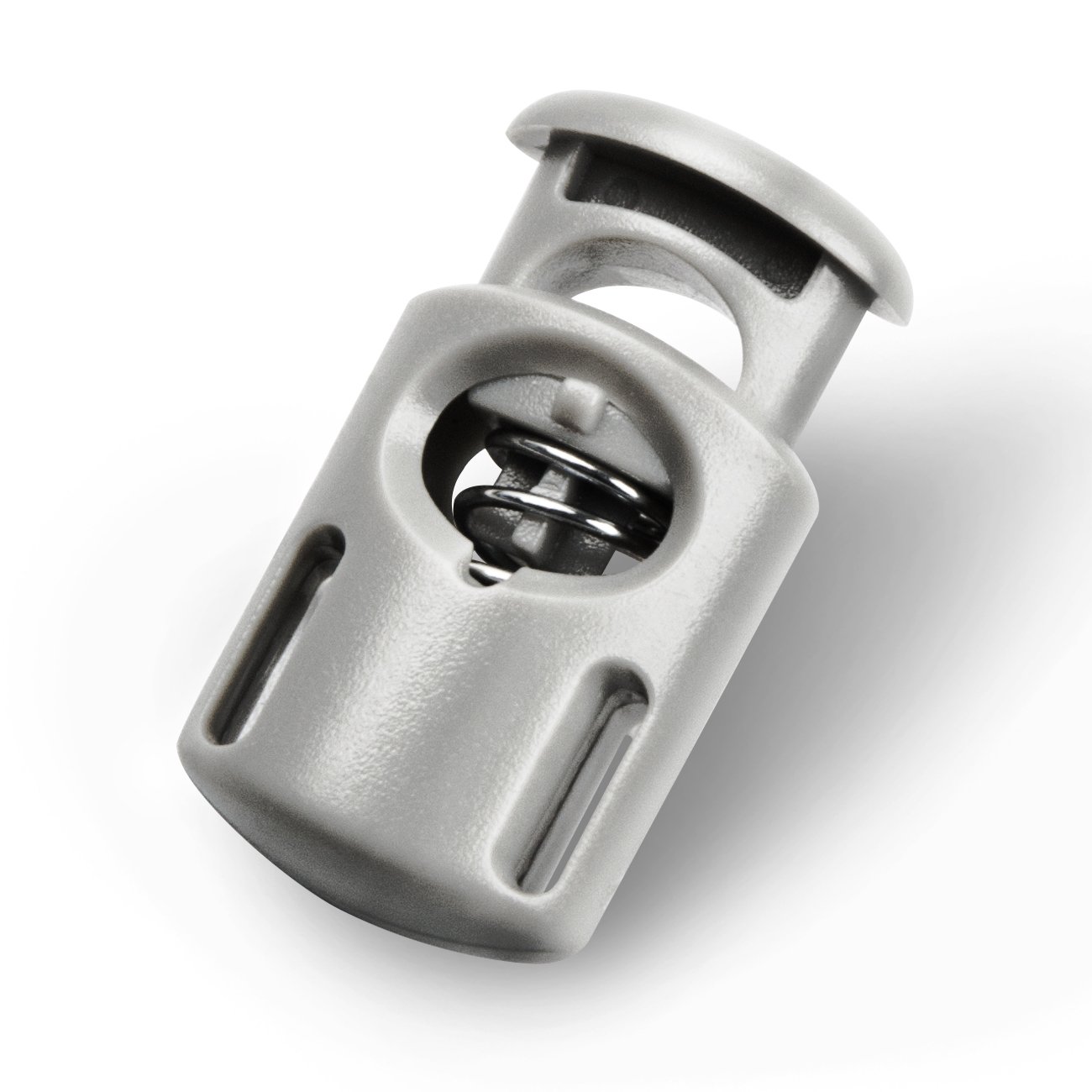 Plastic Cord Locks End Spring Stop Toggle Stoppers Multicolour (10PCS, Grey) Arts