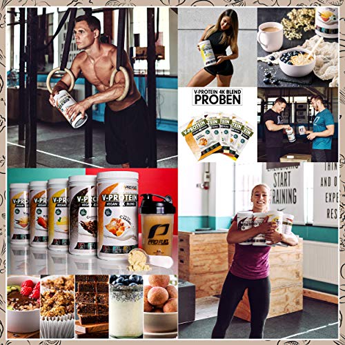 Vegan-Proteinpulver--V-PROTEIN-4K-Blend-Unglaublich-lecker-cremig-750g-Aus-Sonnenblumen-Soja-Hanfsamen-Kuerbiskernen-Pflanzliches-Eiweisspulver-mit-78-Eiweiss-KARAMELL
