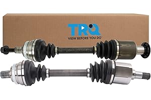 TRQ Front Driver and Passenger Side CV Axle Shaft Assembly Neoprene Boots Moly Greased Compatible with 2000-2003 Mercedes-Benz E320 2000-2002 E430 4Matic