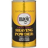 SoftSheen-Carson Magic Razorless Shaving for Men, Magic Shaving Powder with Fragrance, Coarse Textured Beards, Formulated for Black Men, Depilatory, Helps Stop Razor Bumps, Since 1901, 4.5 oz