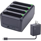 4-Slot Battery Charging Cradle for Zebra TC77 TC70 TC72 TC75 TC70X TC75X TC720L TC75EK TC75AH TC75GK TC700H TC700K TC77HL Barcode Scanner Battery, Compatible with BT-000318 Battery