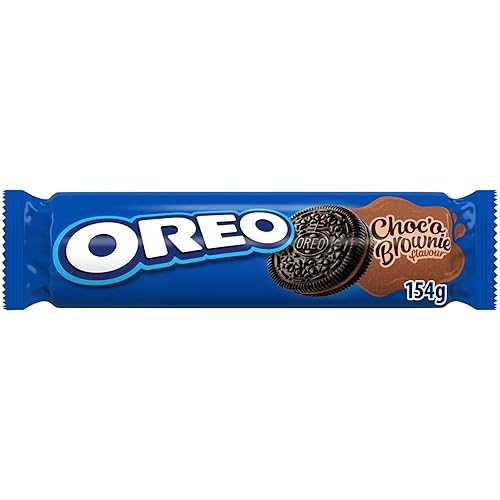 Oreo Sandwich Biscuit Filled with Choco Brownie Batter Flavoured Creme, 154 g (Pack of 1)
