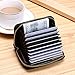 Women RFID Blocking Credit Card Holder Wallet Men Leather Multi Zipper Purse (black)