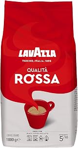 Lavazza Qualità Rossa Coffee Beans 1 Kg Arabica Robusta Medium Roast