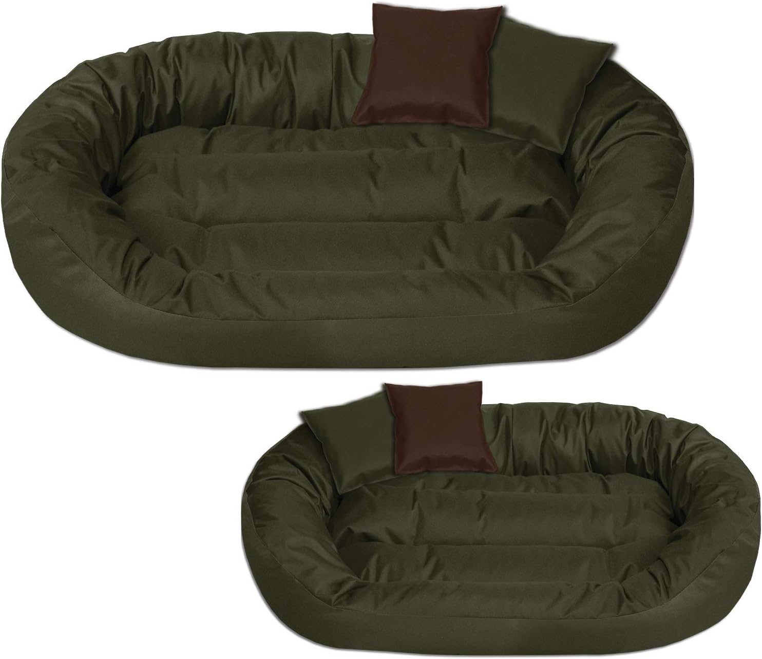 BedDog® Bed for a dog SUNNY XL till XXXL, 13 colours to choose, pillow, sofa, basket for a dog, green XXL, 110x80cm (43x31 inch)