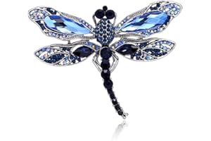 ZXCVWWE Inkland Dragonfly Brooch Vintage Diamond Encrusted Animal Brooch Rhinestone Animal Elegant Corsage Exquisite Dress Accessories Insect Lovers Jewelry Gifts for Ladies and Girls