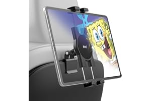 woleyi Tesla Model Y/3 Headrest Tablet Holder - [360° Metal Ballhead] Tesla Tablet Car Mount for Back Seat, Road Trip Essenti