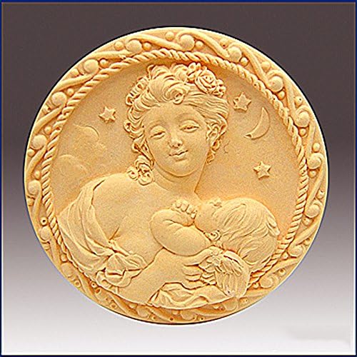 Mother and Cherub Round - Detail of High Relief Sculpture - Silicone Soap/Polymer/Clay/Cold Porcelain Mold