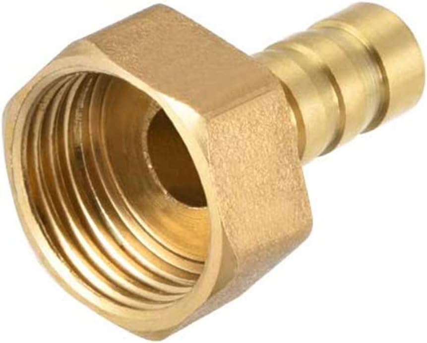 2Pcs Brass Garden Hose Swivel Fitting, Connector, 10mm Barb G1/2 Female