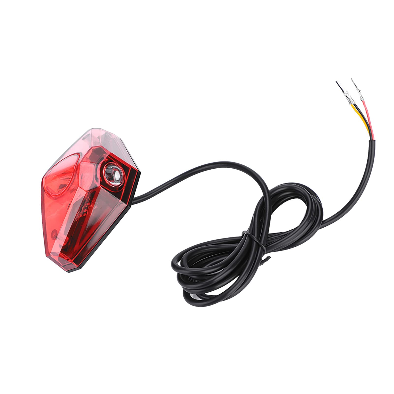 Electric Bile Rear Light, 6-80V Simple Install Electric Bike Rear Lamp 1.6m Cable for Scooter for Night Cycling
