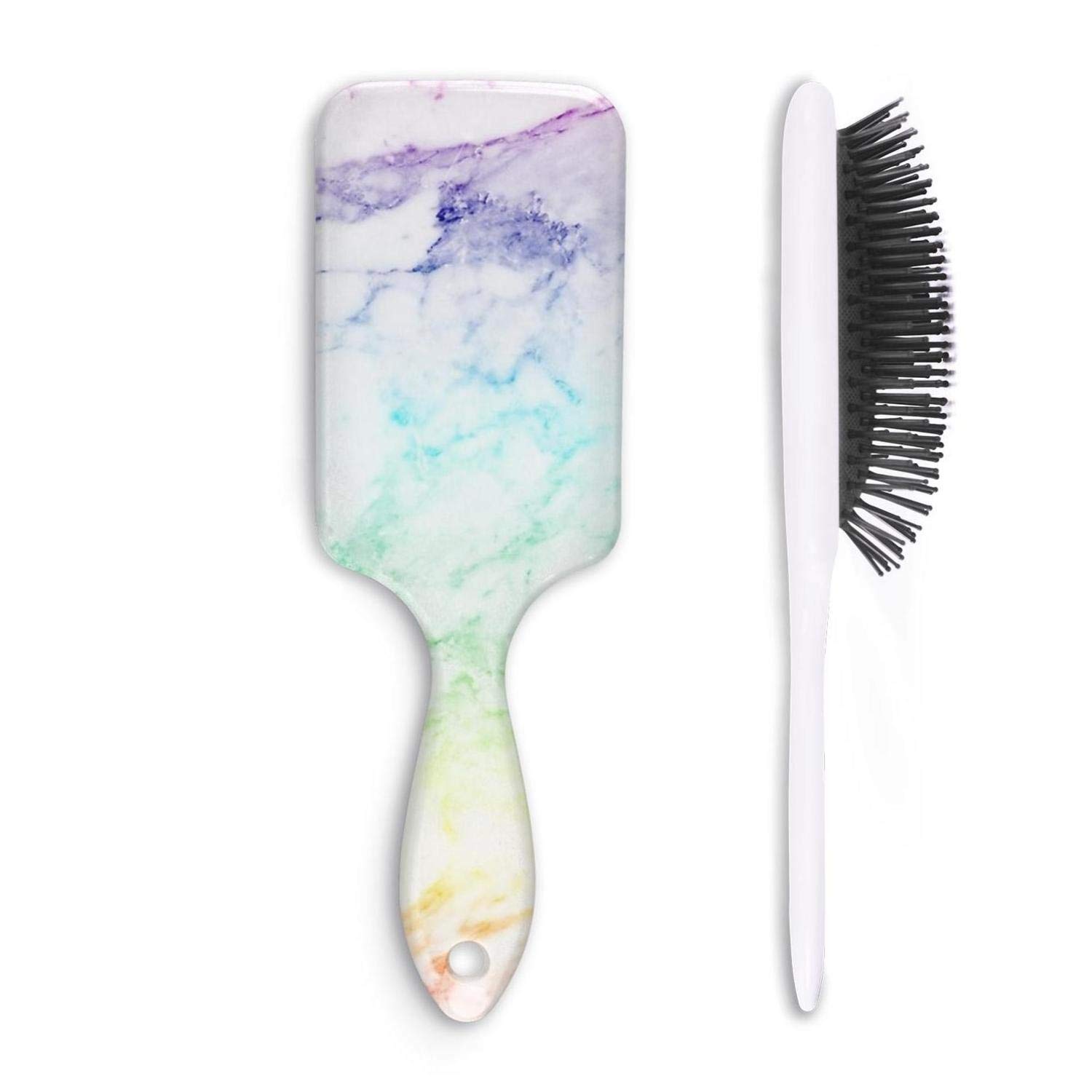 Amazon Com Rainbow Marble Hair Brushes Combs With Air Cushion