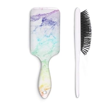Amazon Com Rainbow Marble Hair Brushes Combs With Air Cushion