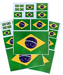 EUIOSFDC Decal in Multiple Sizes Brazil Flag