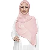 Premium Chiffon Hijab Head Scarf Shawl Wrap for Muslim Women Lightweight