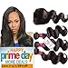 UNice Hair Malaysian Body Wave Hair 3 Bundles with Free Part 4x4 Lace Closure, 100% Unprocessed Virgin Human Hair Weave Extensions Natural Color（14 16 18+12 Closure）