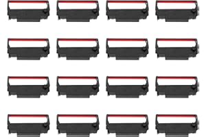 VILLCASE 24pcs Red Black Nylon Cash Register Ink Ribbon Replacement for Tm-u220 U230 U210 U370 Erc30/34