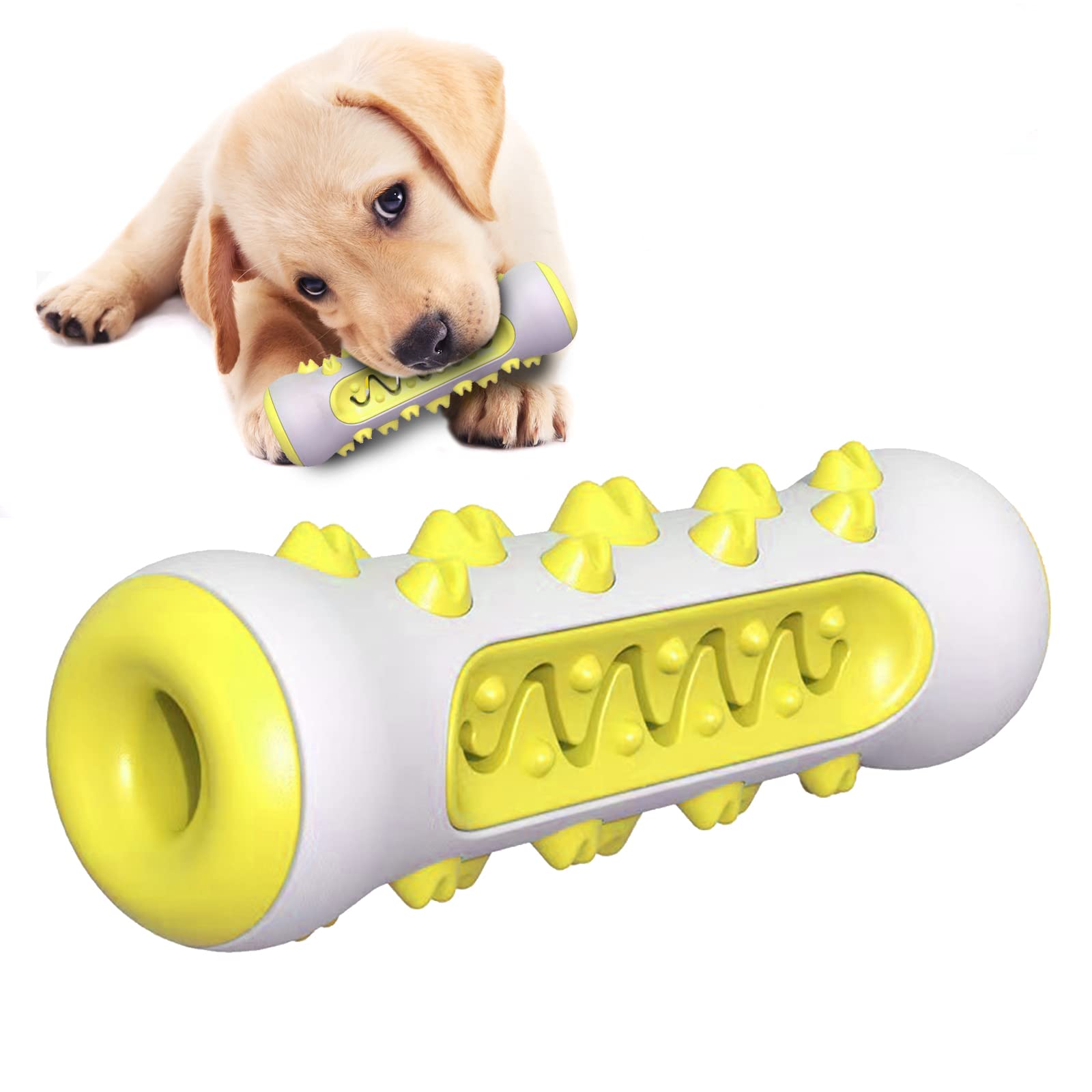 BEE&FLOWER Indestructible Dog Chew Toys for Puppies - Medium/Small Dogs Yellow
