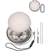 Case for Anker Soundcore Sleep A20 Bluetooth Wireless Earbuds,BOVUGAC High Transparency Soft TPU Shockproof Cover with Keychain,Cleaning Kit and Lanyard-Clear