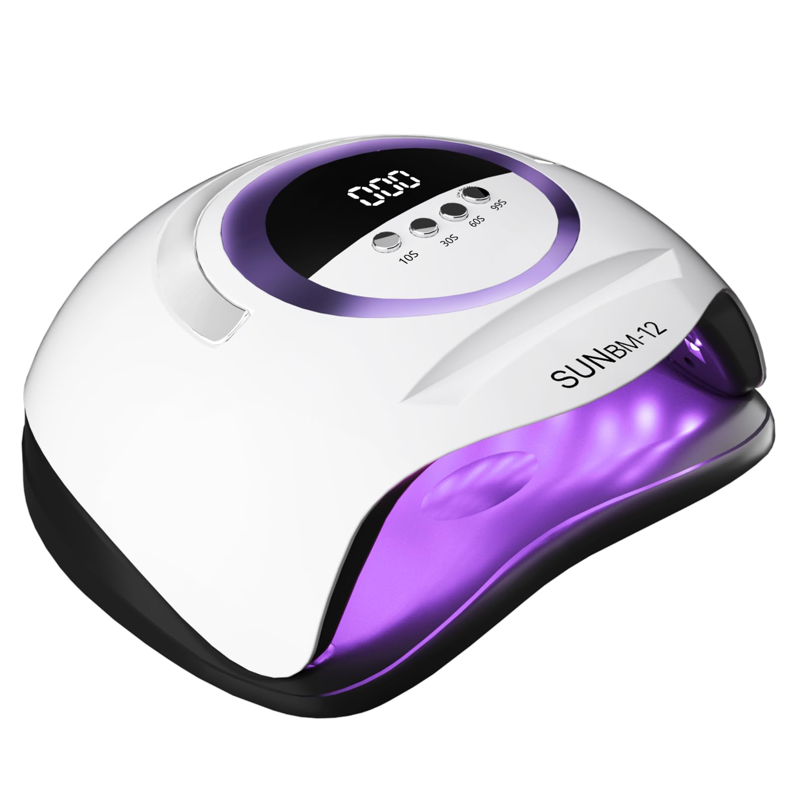 300W UV LED Nail Lamp, Gel Nail Lamp with LCD Display Auto Sensor and 4 Timer Settings, Professional Nail Dryer Gel Polish Light with 72 Beads, Fast Curing UV Light for Gel Nails for Salon and Home